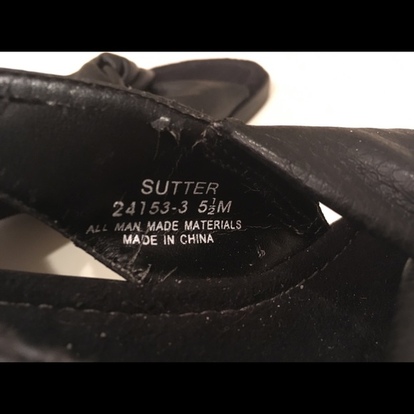 🚫SOLD!!!🚫 LifeStride Black Wedge Slip-On Knot Sandals - Picture 8 of 8